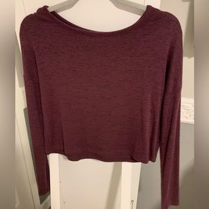 Garage XS Maroon Long Sleeve Crewneck Top